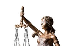 Beeld van Vrouwe Justitia